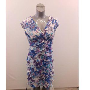 Jessica Sleeveless Dual V Neck Back Zip Layered Dr